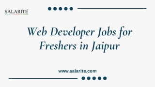 web developer jobs for freshers in jaipur