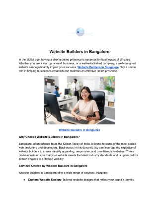 Website Builders in Bangalore