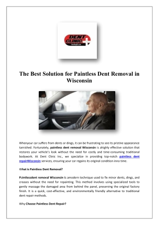 Best Hail Damage Repair Wisconsin | Dent Clinic Inc
