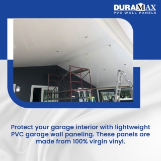 Garage PVC wall panels from Duramax are easy to install