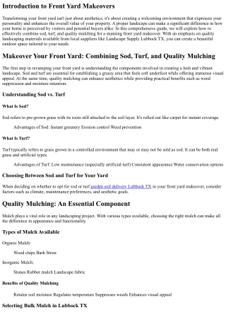 introduction to front yard makeovers