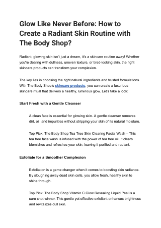 glow like never before how to create a radiant