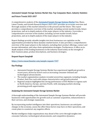 automated sample storage systems market automated