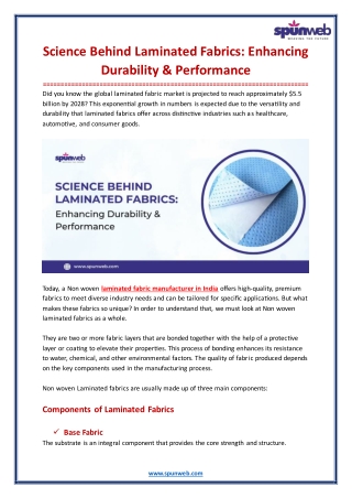science behind laminated fabrics enhancing