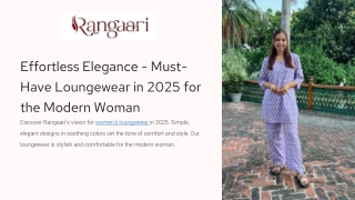 Effortless Elegance - Must-Have Loungewear in 2025 for the Modern Woman