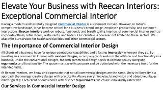 Reecan Interiors: Designing Motivational Commercial Interior
