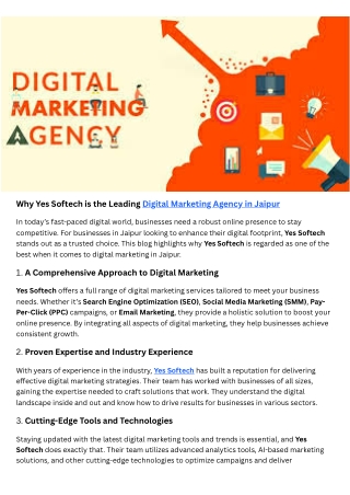 why yes softech is the leading digital marketing