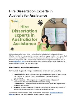 hire dissertation experts in australia