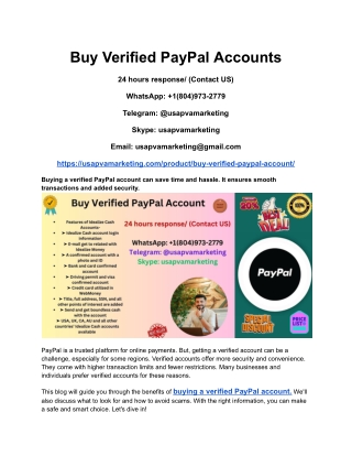 Buy Verified PayPal Accounts