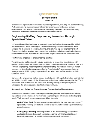 servotechinc about us