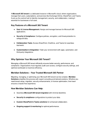 Microsoft 365 Tenant – Everything You Need to Know
