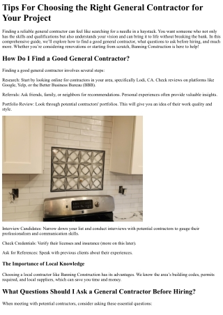 tips for choosing the right general contractor
