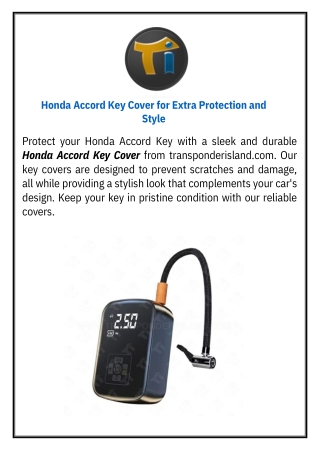 Honda Accord Key Cover for Extra Protection and Style