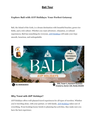 bali tour