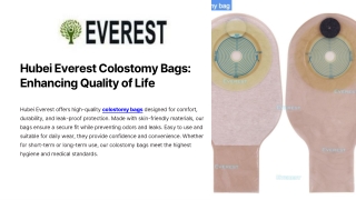 Hubei Everest Colostomy Bags Enhancing Quality of Life