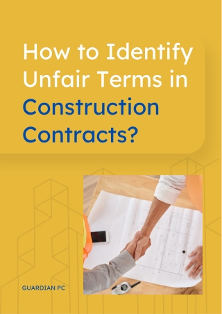 How to Identify Unfair Terms in Construction Contracts