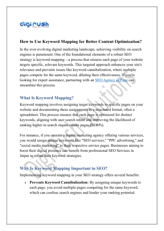 how to use keyword mapping for better content