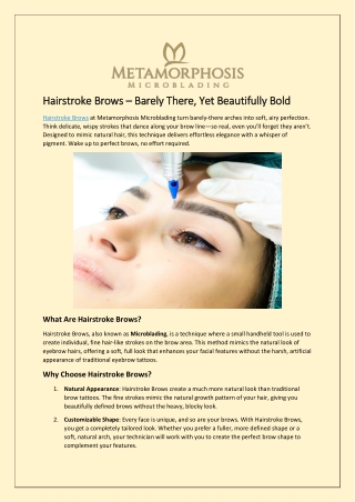Hairstroke Brows – Barely There, Yet Beautifully Bold