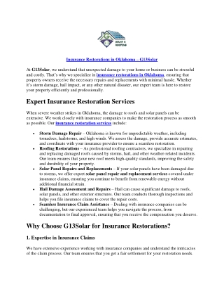 insurance restorations in oklahoma g13solar