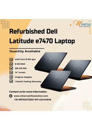 Refurbished Dell Latitude e7470 Laptop Sale In Noida! 9873247325