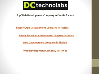 Top Web Development Company in Florida for You
