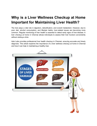 Why is a Liver Wellness Checkup at Home Important for Maintaining Liver Health