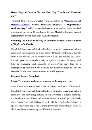 Research Nester’s recent market research analysis on “Gynecological Devices