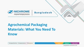 AGROCHEMICAL PACKAGING MATERIALS WHAT YOU NEED TO KNOW