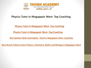 physics tutor in mogappair west top coaching