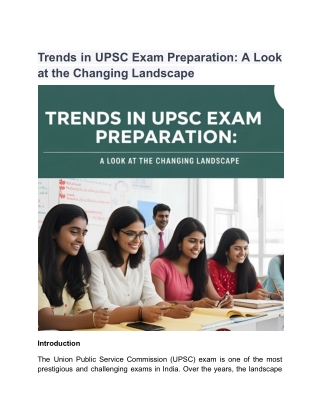 Trends in UPSC Exam Preparation_ A Look at the Changing Landscape