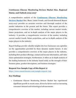 continuous glucose monitoring devices market size