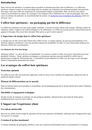 Coffret bois spiritueux : un packaging qui fait la différence