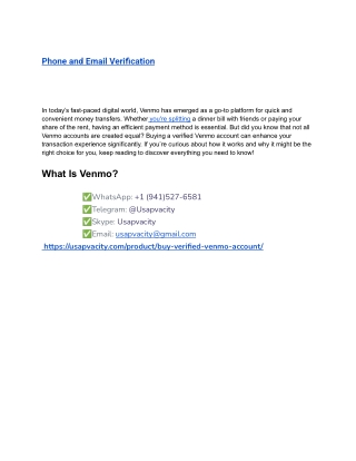 phone and email verification