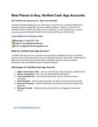 Buy Verified Cash App Account – Safe, Fast & Reliable