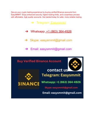 How to Buy, Verified Binance Account 3 Easy Steps
