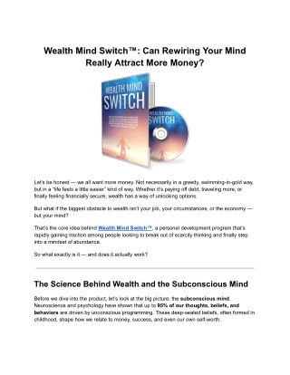 wealth mind switch can rewiring your mind really