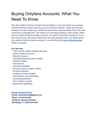 Buying OnlyFans Account: Boost Your Online Business ...