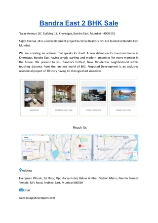 bandra east 2 bhk sale