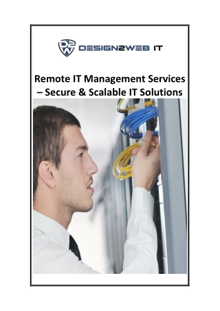 Remote IT Management Services – Secure & Scalable IT Solutions