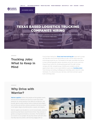 Truck Driving Companies - Trucking Companies in Texas