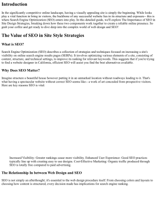 The Value of SEO in Website Design Techniques