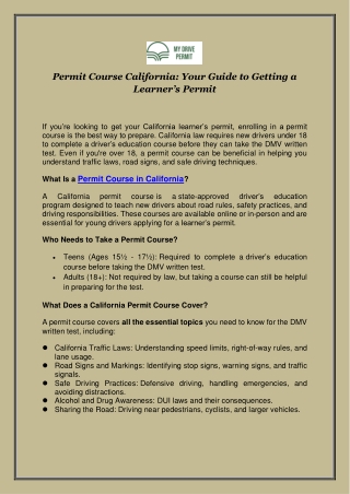 permit course california your guide to getting