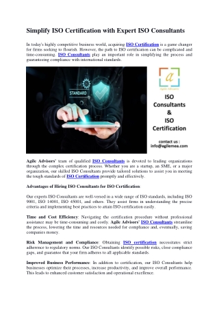 simplify iso certification with expert
