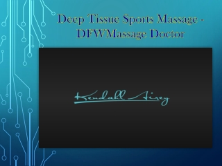 Deep Tissue Sports Massage - DFWMassage Doctor