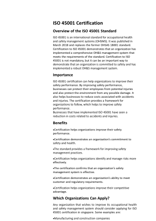 iso 45001 certification iso 45001 certification iso 45001 certification