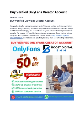 buy verified onlyfans creator account