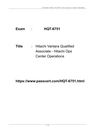 download hitachi hqt 6751 exam dumps for best