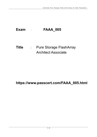 download pure storage faaa 005 dumps for best