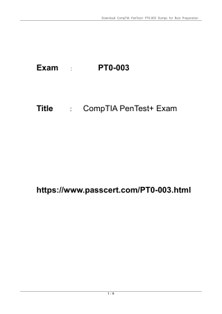 download comptia pentest pt0 003 dumps for best