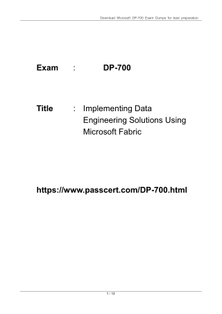 download microsoft dp 700 exam dumps for best
